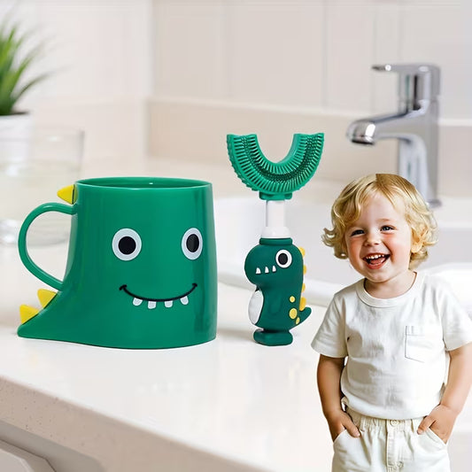 Dino-Mite Kids' Dental Care Set – Toothbrush & Cup